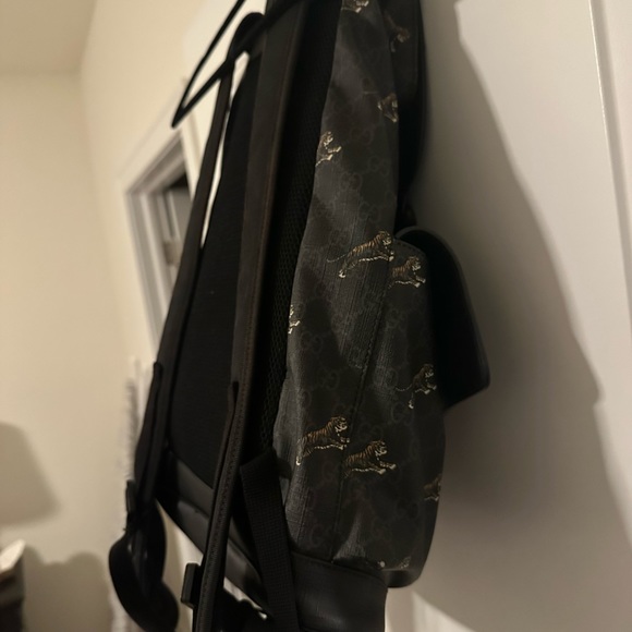 Gucci Bestiary Backpack GG Supreme Tigers Black/Grey - Picture 5 of 7